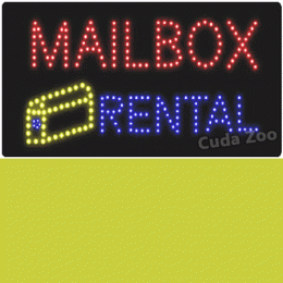 Affordable LED L1000 Mail Box Rental Sign, 12